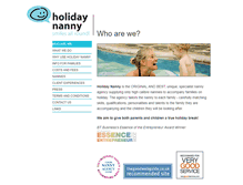 Tablet Screenshot of holidaynanny.org